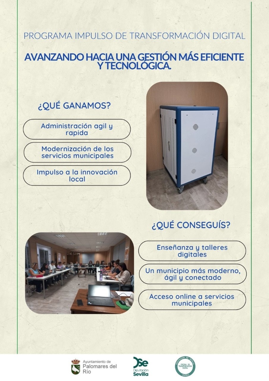 Dotación de equipamiento para la formación digital en Palomares del Río